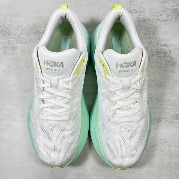 Hoka One One Bondi 8 Running Shoes - Women's Size 11 - White - Picture 7 of 10